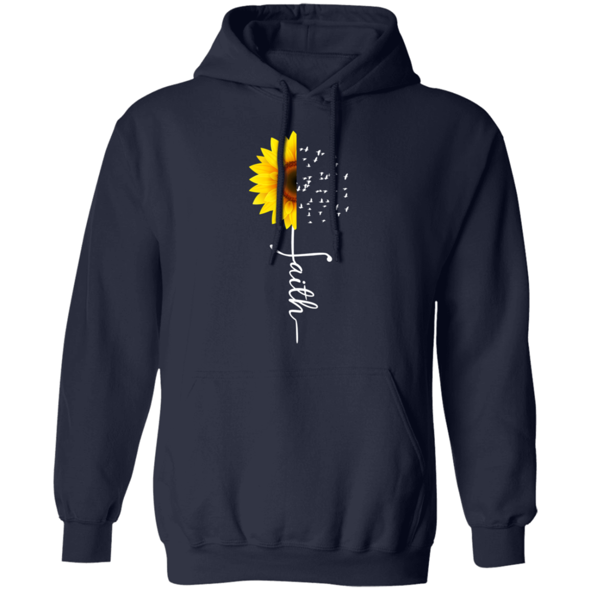 Faith Sunflower Birds Pullover Hoodie