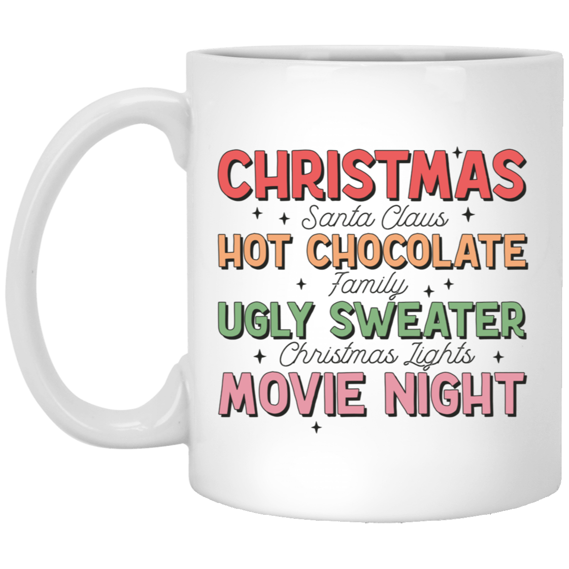 Festive Christmas 11oz White Mug