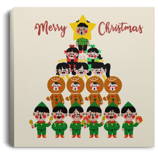 Christmas Tree Carolers Canvas