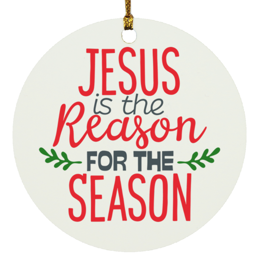 Jesus is the Reason for the Season Circle Ornament