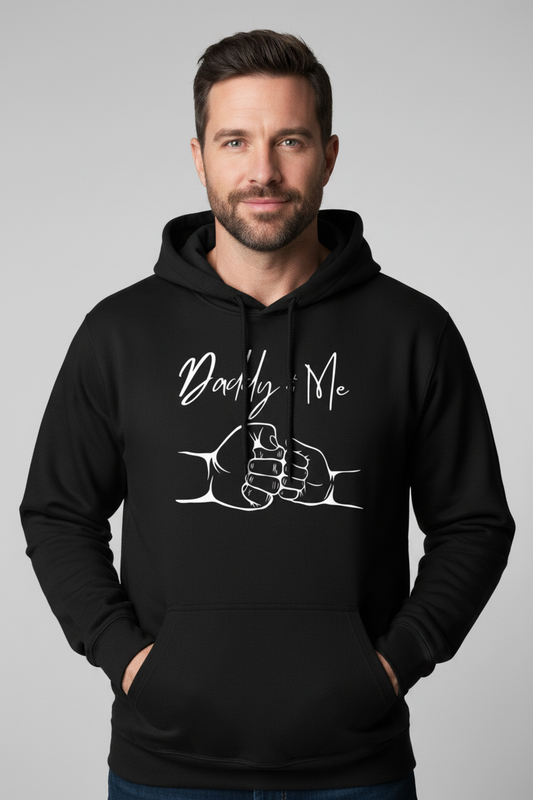 Daddy & Me Fist Bump Hoodie – Father Daughter or Son Matching Pullover, Dad Gift, Father’s Day Hoodie