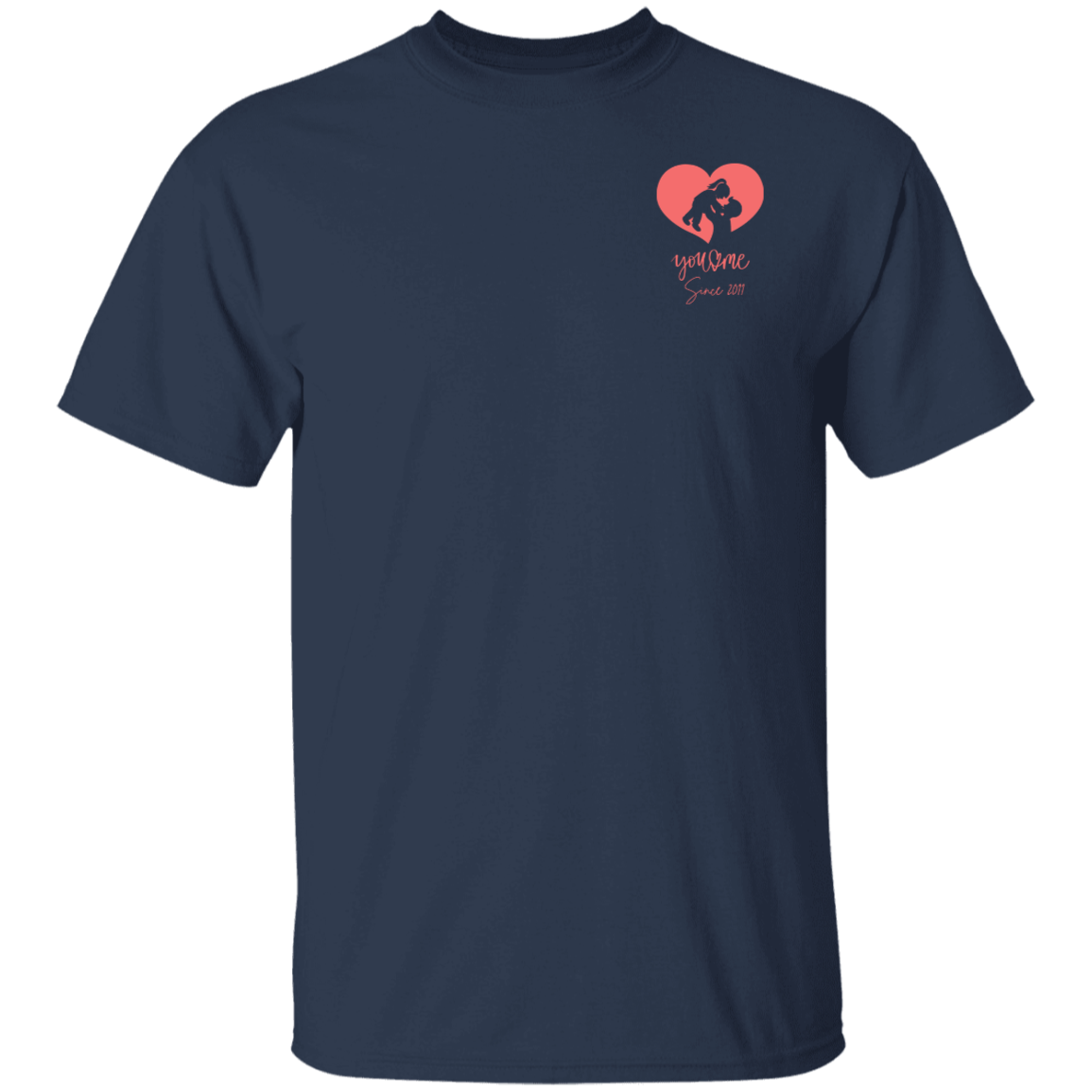 Father's Day Shirt Customized You & Me Heart T-Shirt