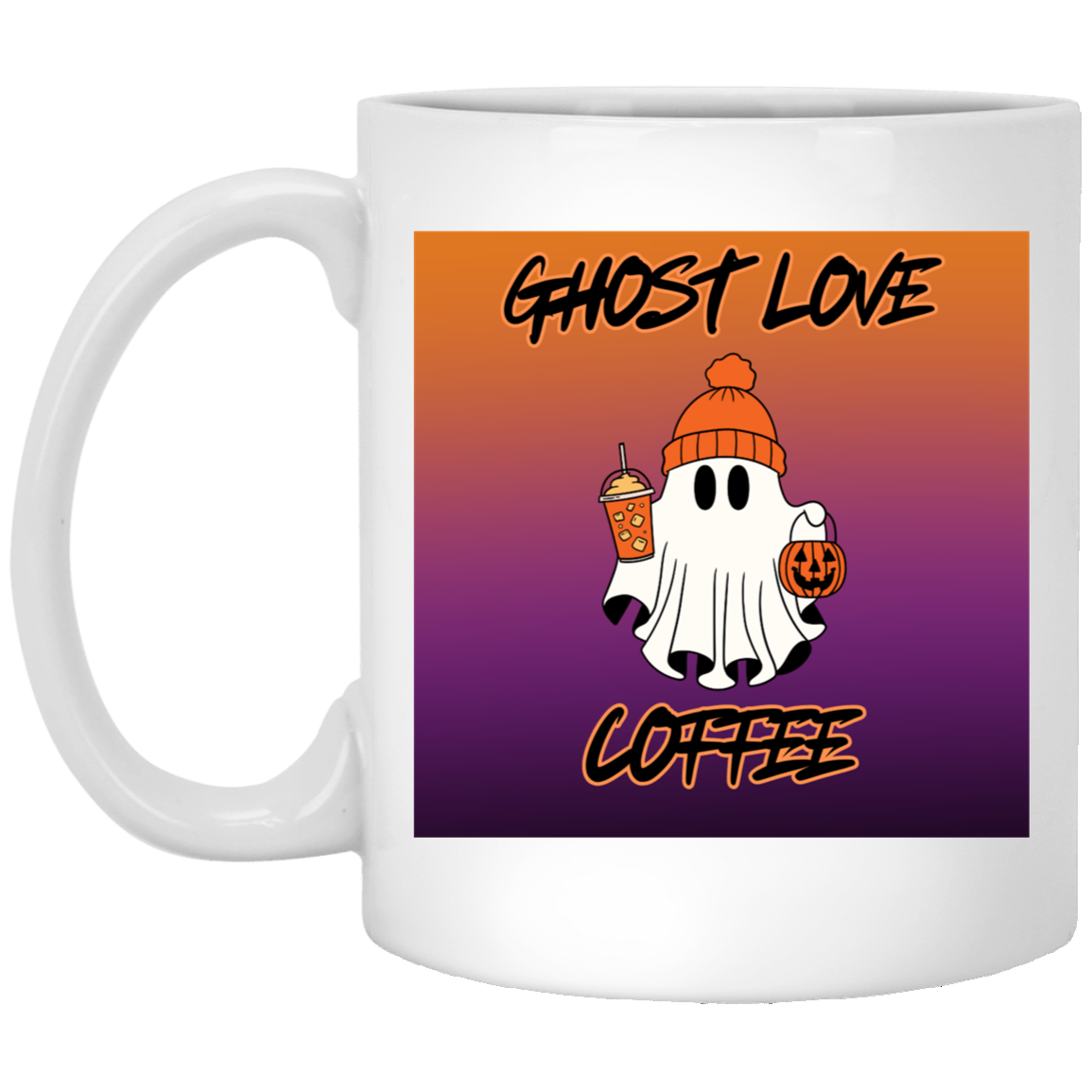 Ghost Love Coffee Halloween Collection 11oz White Mug