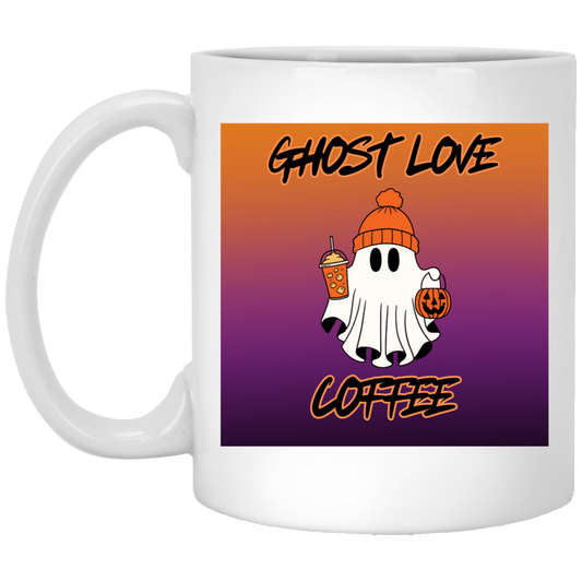 Ghost Love Coffee Halloween Collection 11oz White Mug