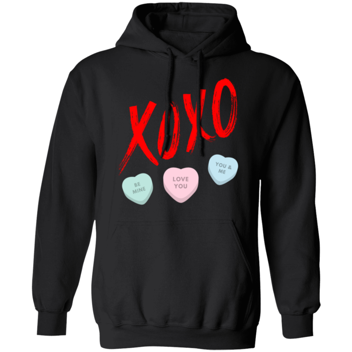 XOXO Valentine Candy Pullover Hoodie