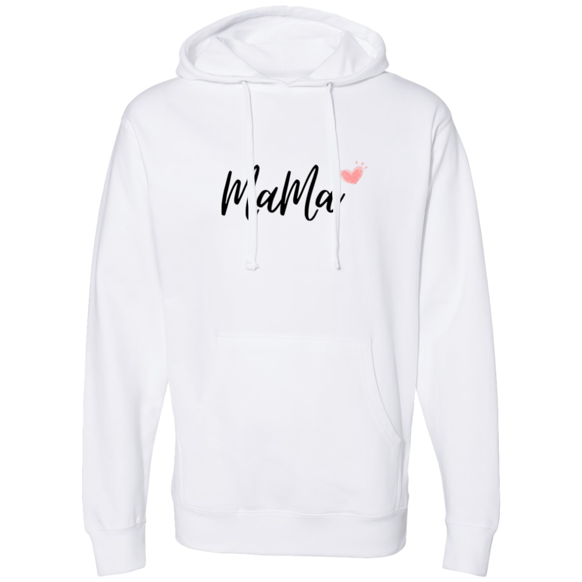 Mama Heart Symbol Midweight Hooded Sweatshirt