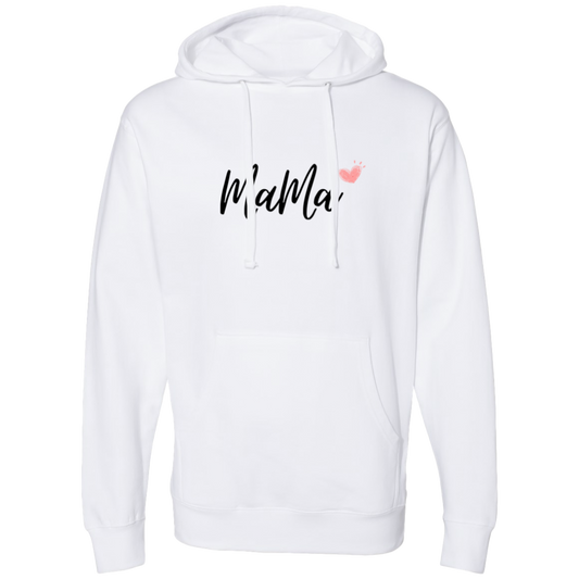 Mama Heart Symbol Midweight Hooded Sweatshirt