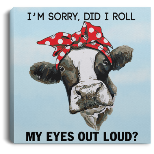 Sassy Bovine Charm Square Canvas .75in Frame