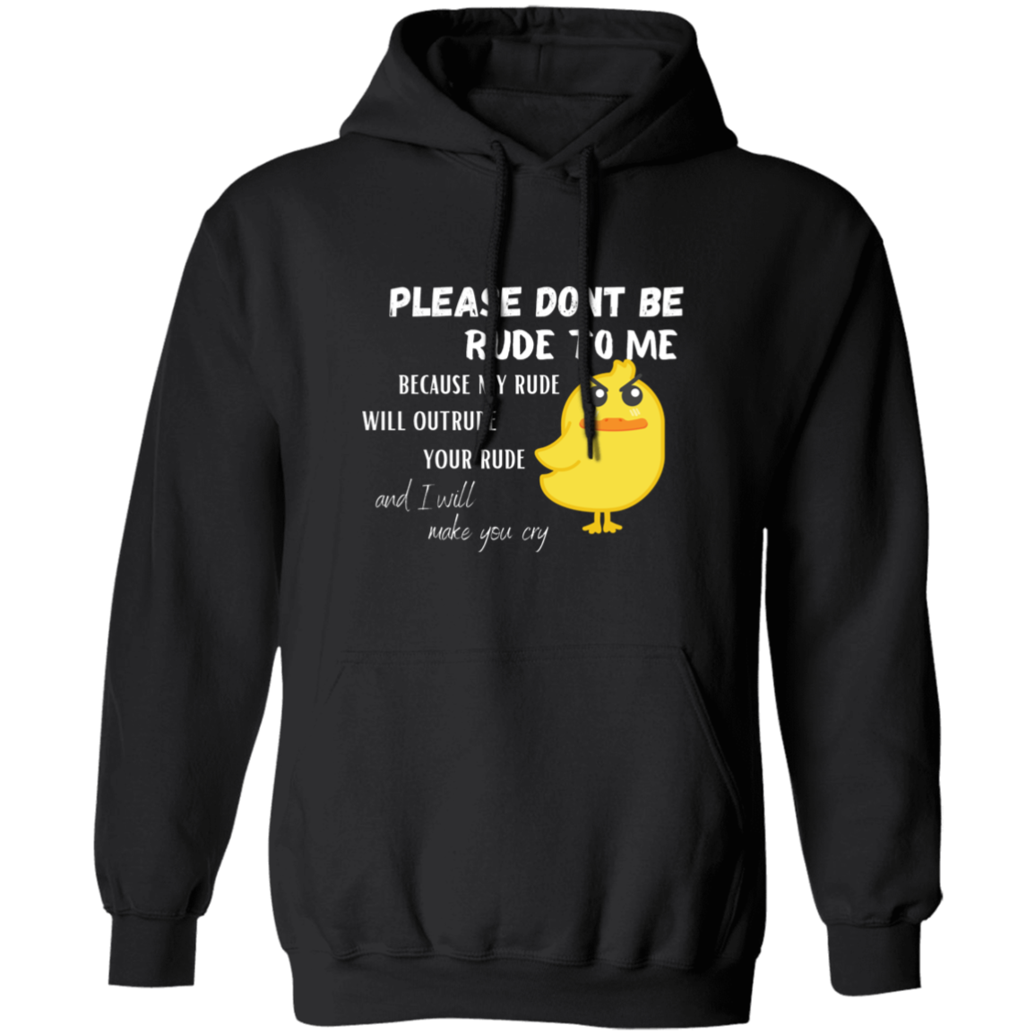 Please Don't Be Rude To Me Pullover Hoodie