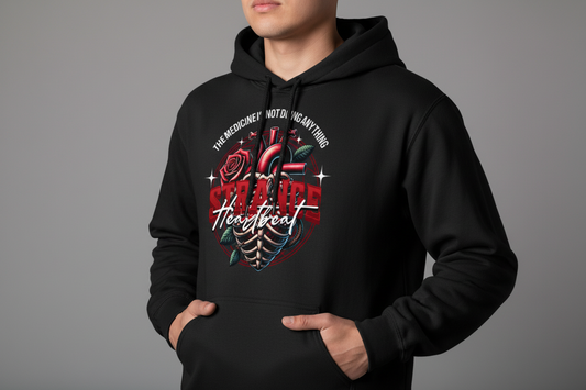 Strange Heartbeat Graphic Pullover Hoodie
