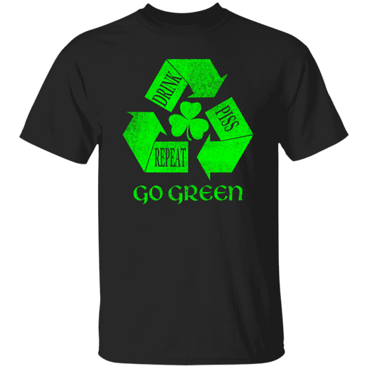 St. Patricks Day Green Cycle: Drink, Piss, Repeat. Go Green T-Shirt