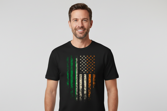 Irish American American Flag Irish Colors T-Shirt