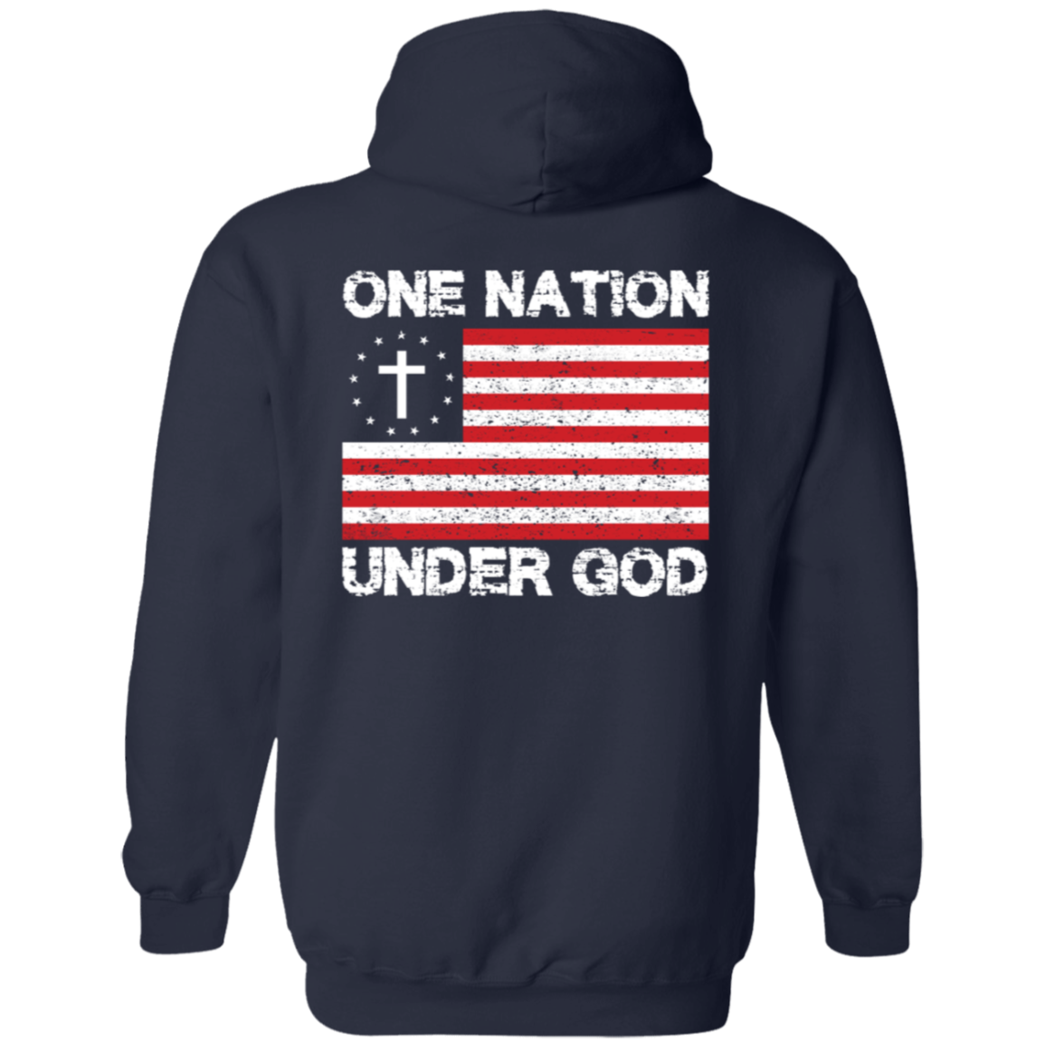 One Nation Under God Zip Up Hooded Sweatshirt