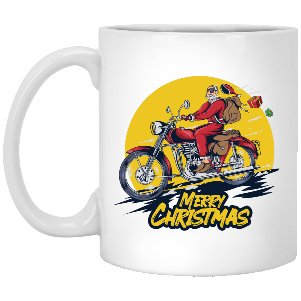 Santa's Ride: Merry Christmas 11oz White Mug