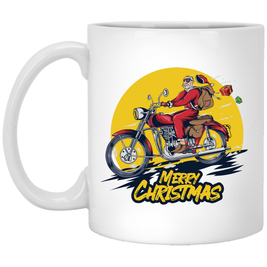 Santa's Ride: Merry Christmas 11oz White Mug