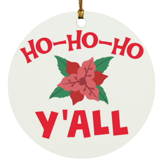 Ho Ho Ho Y’all Circle Ornament