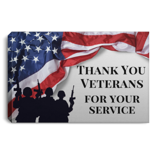 Thank You Veterans For Your Service Canvas
