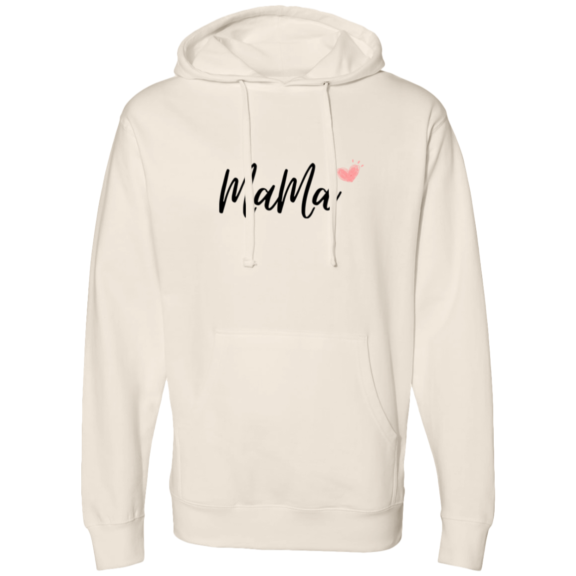 Mama Heart Symbol Midweight Hooded Sweatshirt