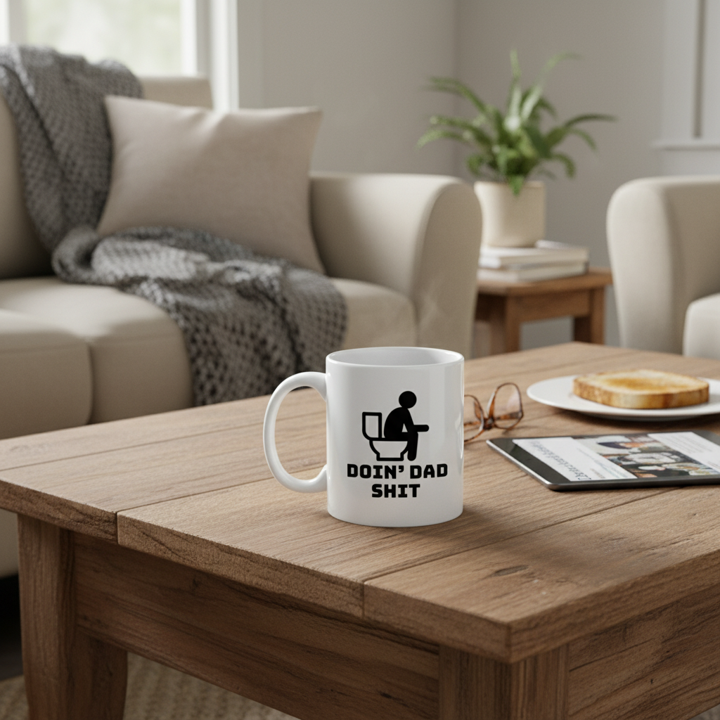 Doin' Dad Shit Funny 11oz White Mug Gift For Dad Father's Day Gift