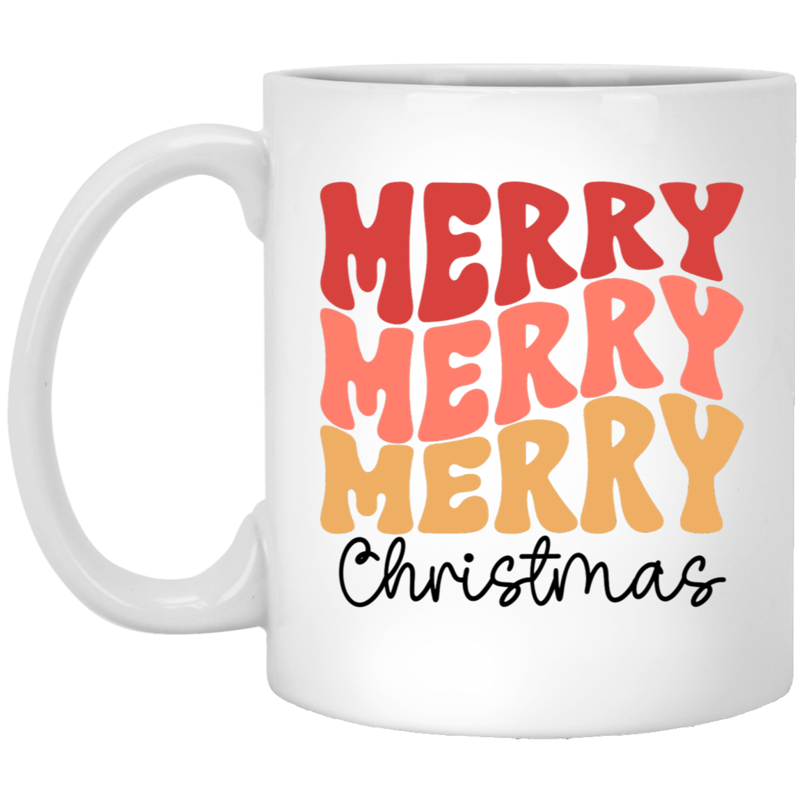 Merry Times Three: Christmas Cheer 11oz White Mug