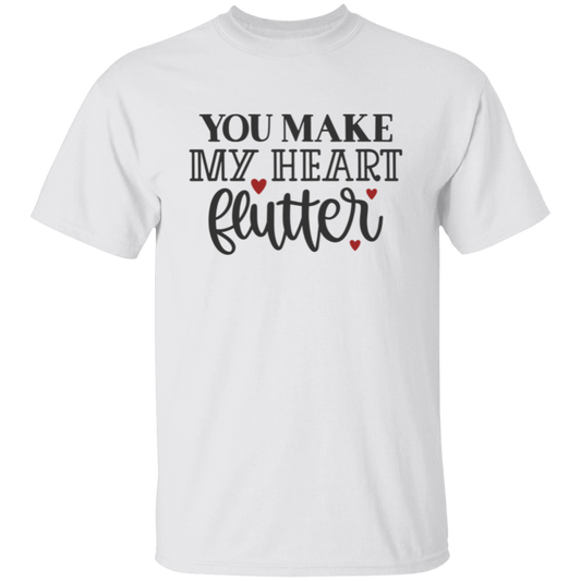 You Make My Heart Flutter Valentines Day T-Shirt