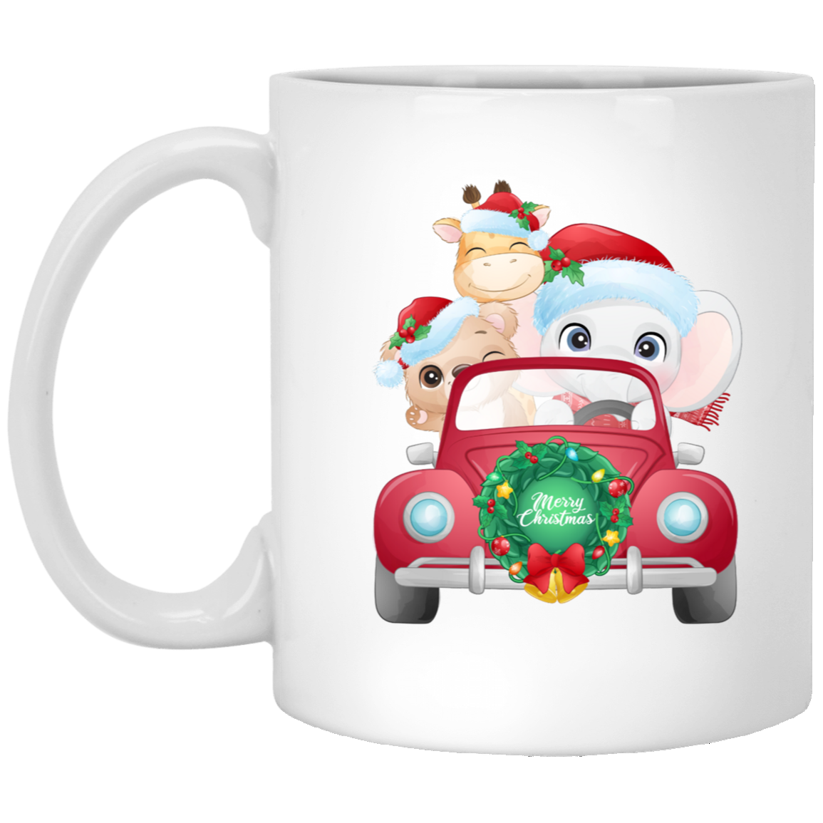 Holiday Joyride: Merry Christmas 11oz White Mug