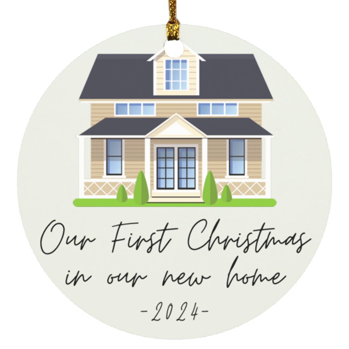Our First Christmas in Our New Home Circle Ornament
