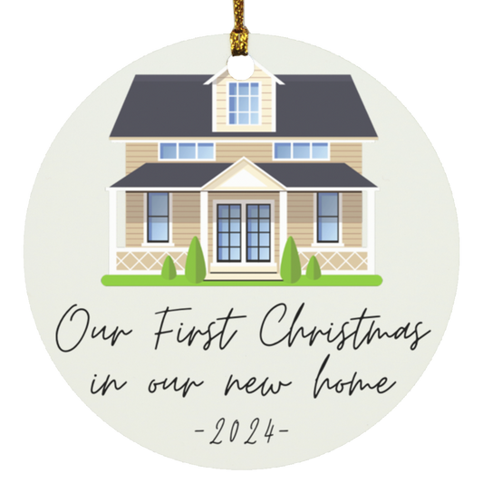 Our First Christmas in Our New Home Circle Ornament