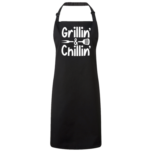 Grillin' & Chillin' Apron Black