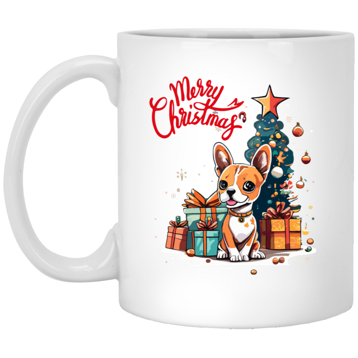 Pawsome Christmas Cheer: Merry Christmas 11oz White Mug