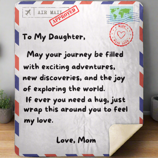 To My Daughter - May Your Journey - Premium Sherpa Blanket 50x60