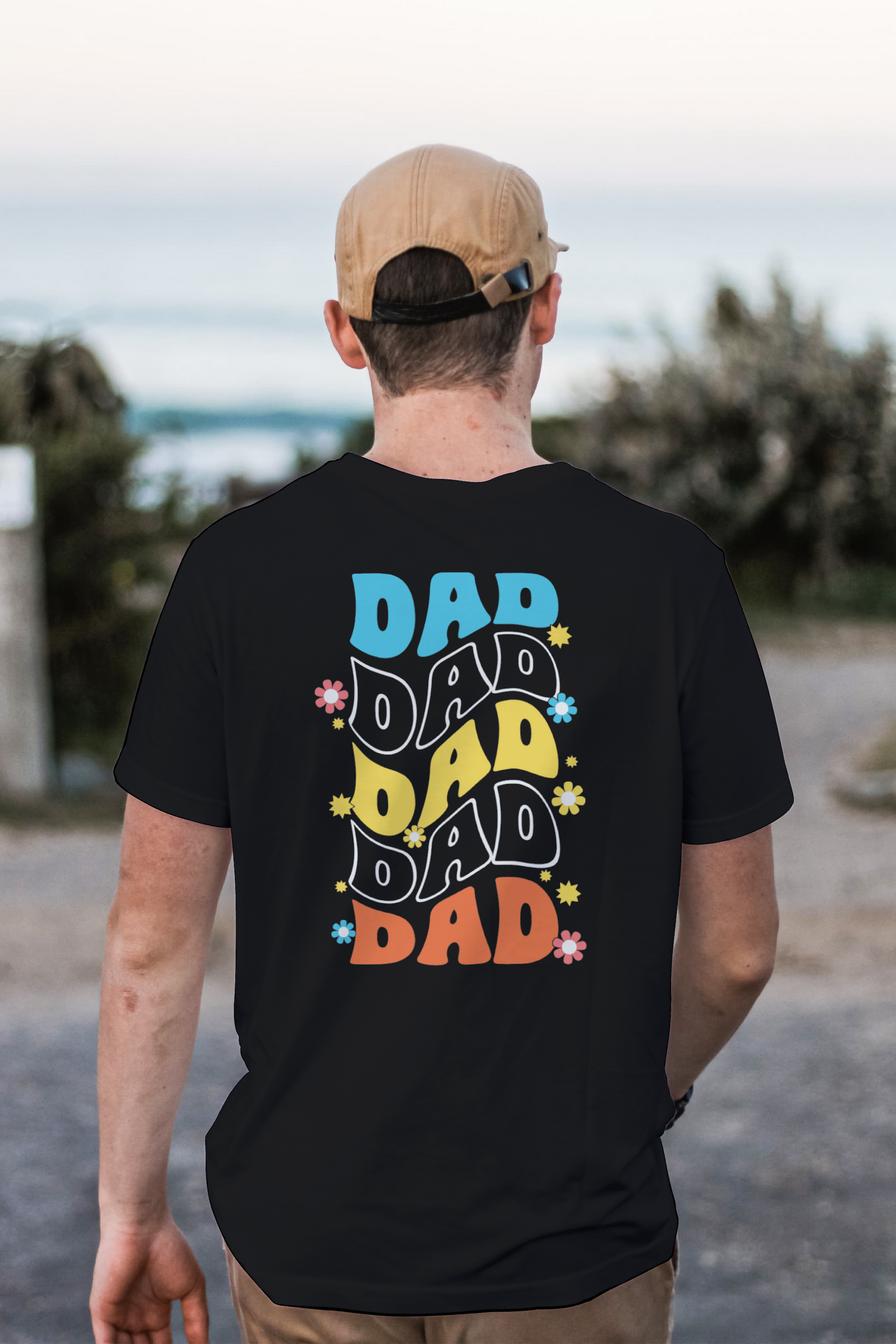 Dad Life Retro Smiley Tee, T-Shirt Gift for Dad