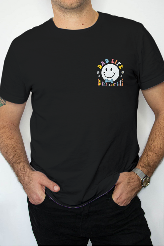 Dad Life Retro Smiley Tee, T-Shirt Gift for Dad