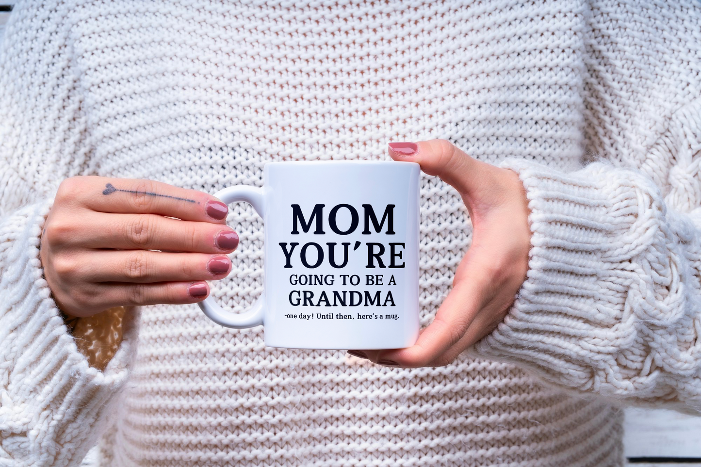 Mom You’re Going To Be A Grandma Surprise Gift Mug Funny Gift For Mom