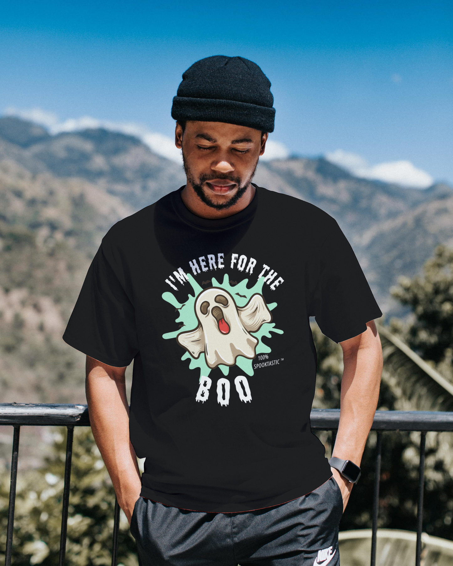 Here For The Boo - 100% Spooktastic Halloween Shirt