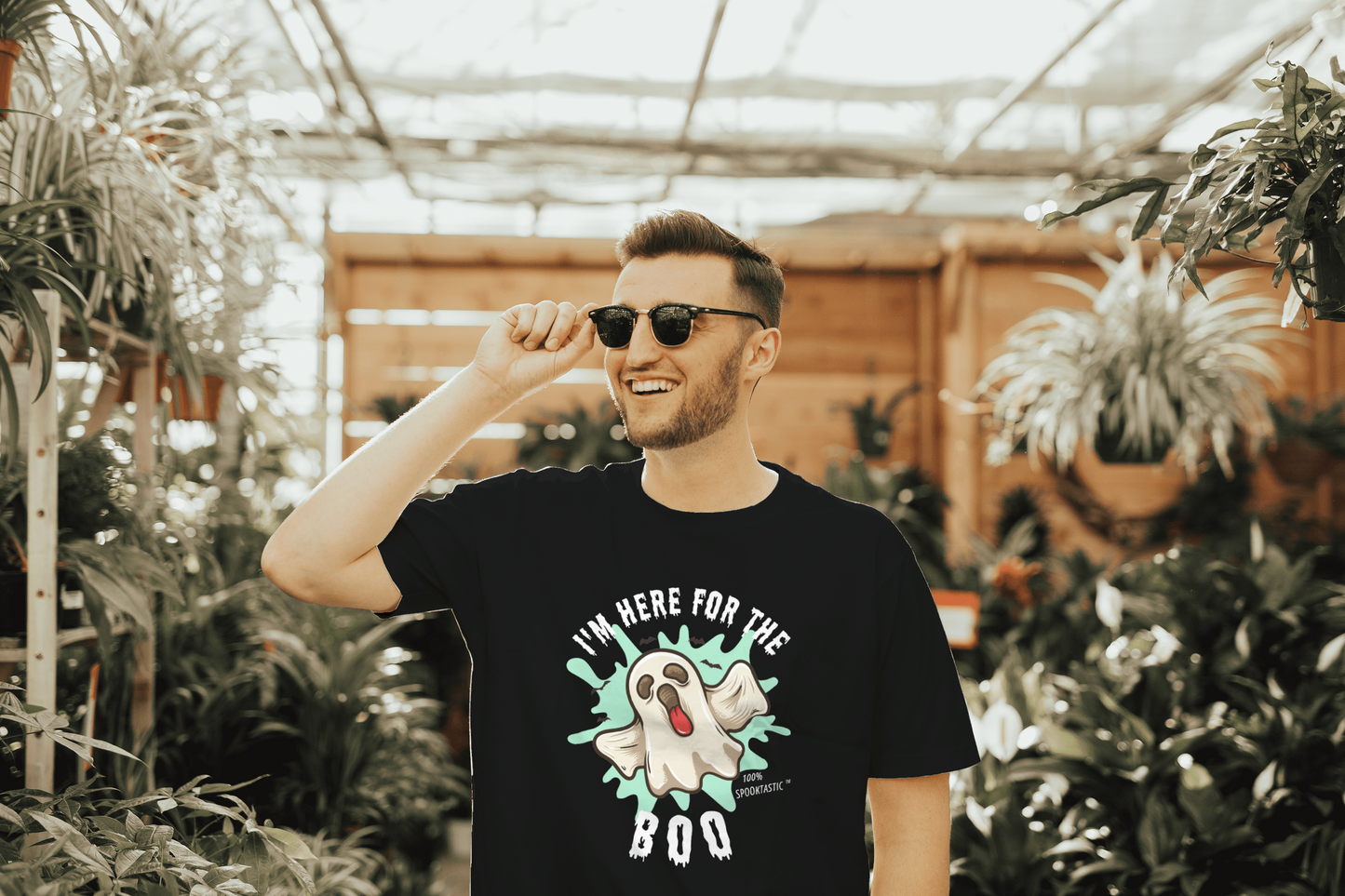 Here For The Boo - 100% Spooktastic Halloween Shirt