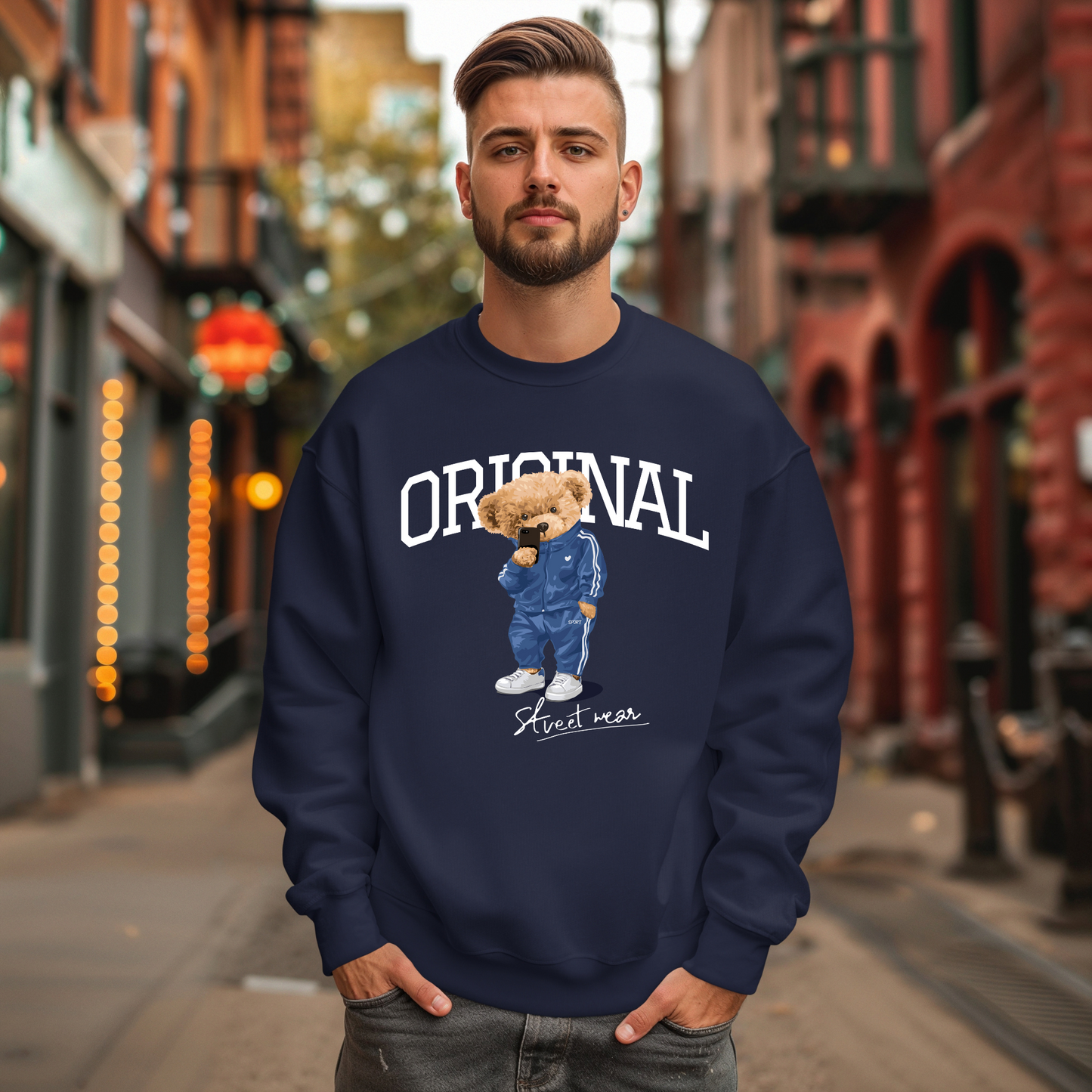 Original Bear Streetwear Sweatshirt