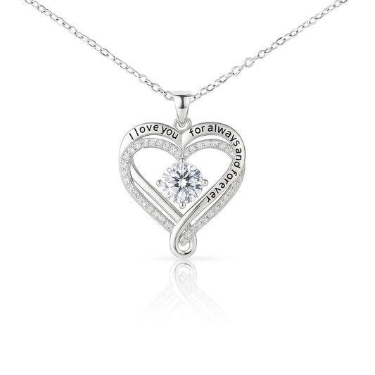 I Love You Forever Heart Necklace – Romantic Love Pendant for Her