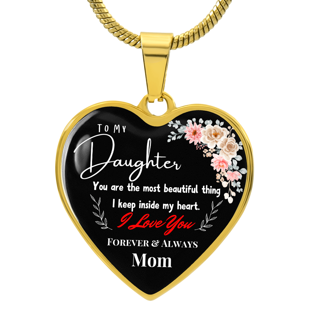 A Mother's Love - Forever in My Heart Graphic Heart Necklace