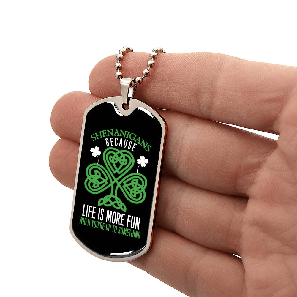 Shenanigans St. Patricks Day Dog Tag