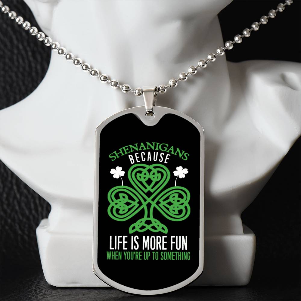 Shenanigans St. Patricks Day Dog Tag