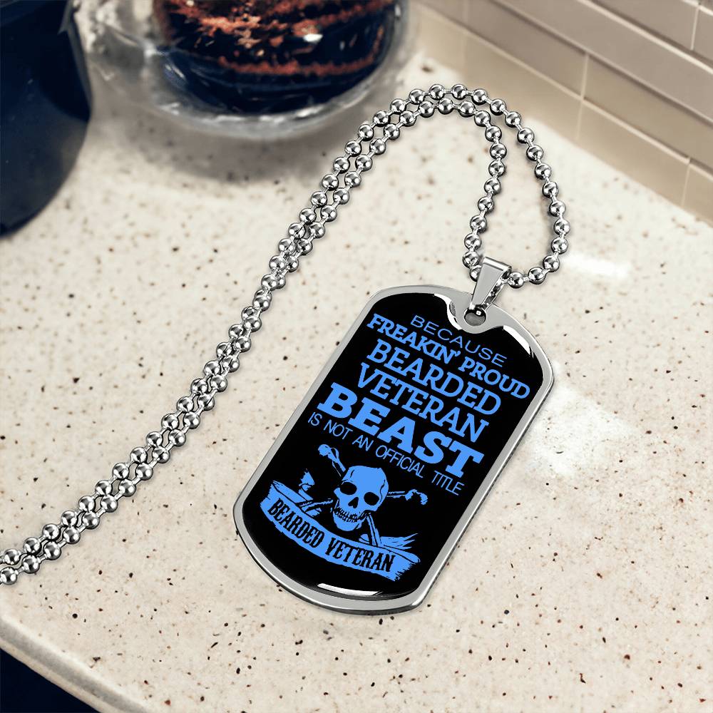 The Bearded Veteran Dog Tag