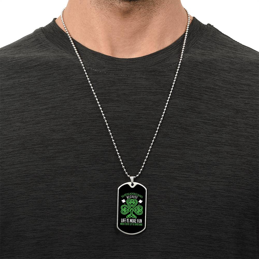 Shenanigans St. Patricks Day Dog Tag