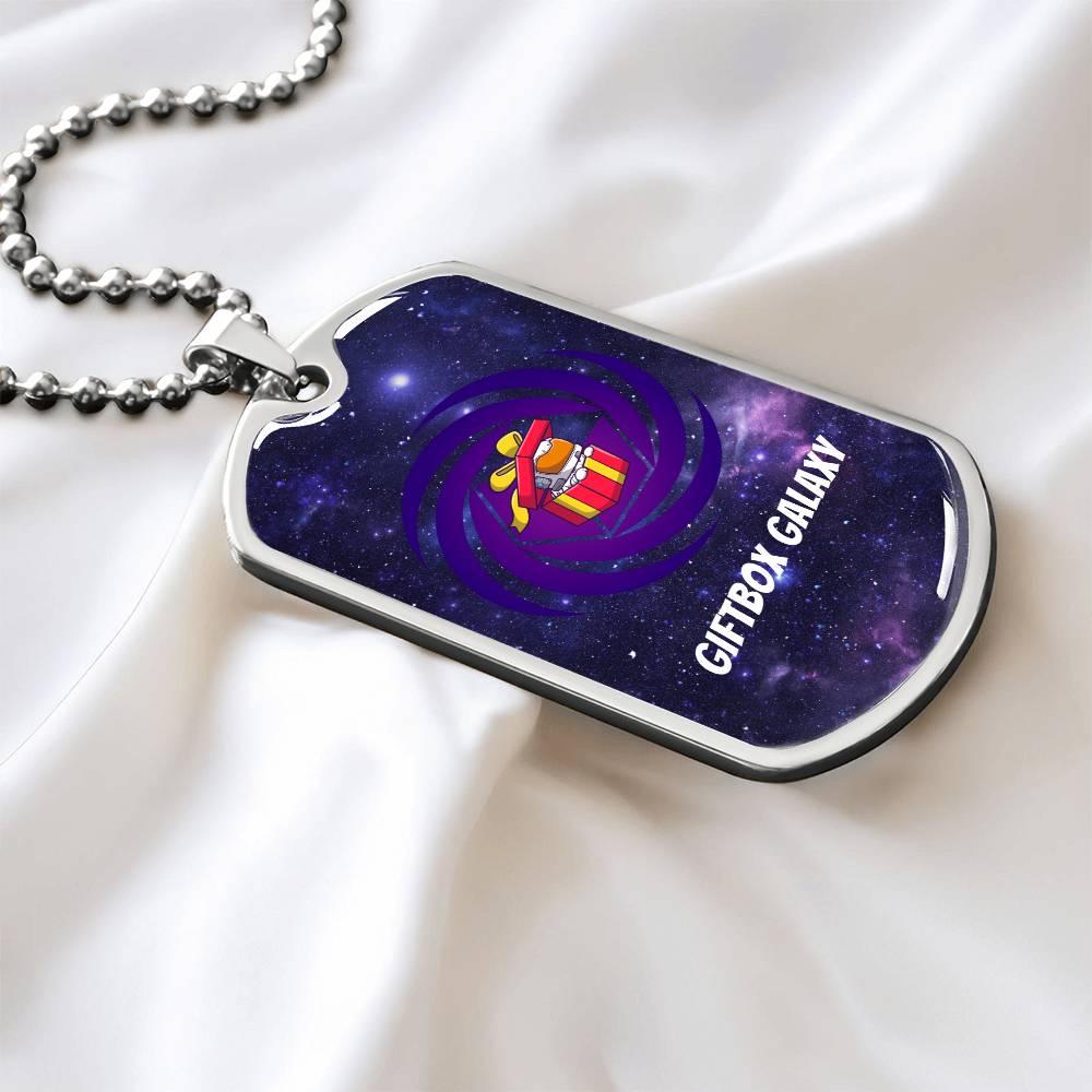 Giftbox Galaxy Dog Tag