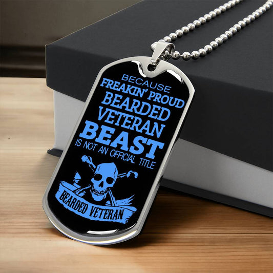 The Bearded Veteran Dog Tag