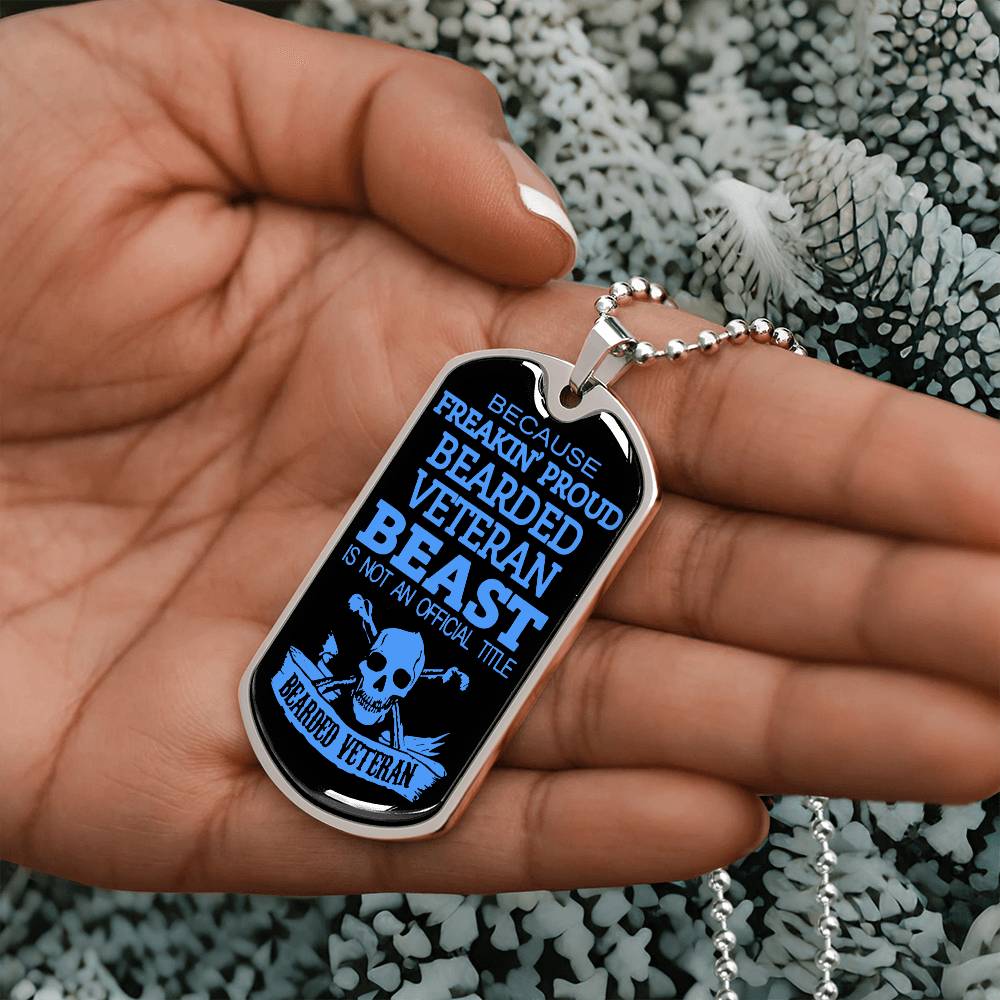 The Bearded Veteran Dog Tag