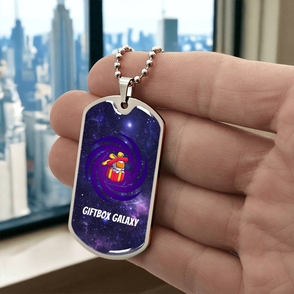 Giftbox Galaxy Dog Tag