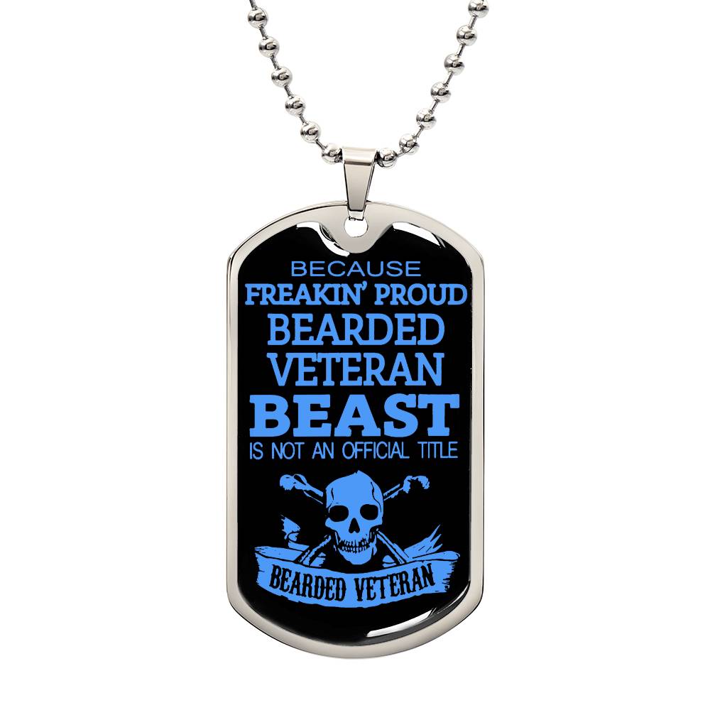 The Bearded Veteran Dog Tag