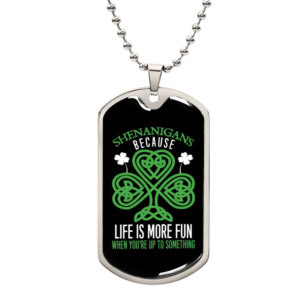 Shenanigans St. Patricks Day Dog Tag