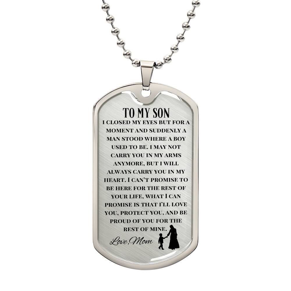 To My Son - Military Style Dog Tag